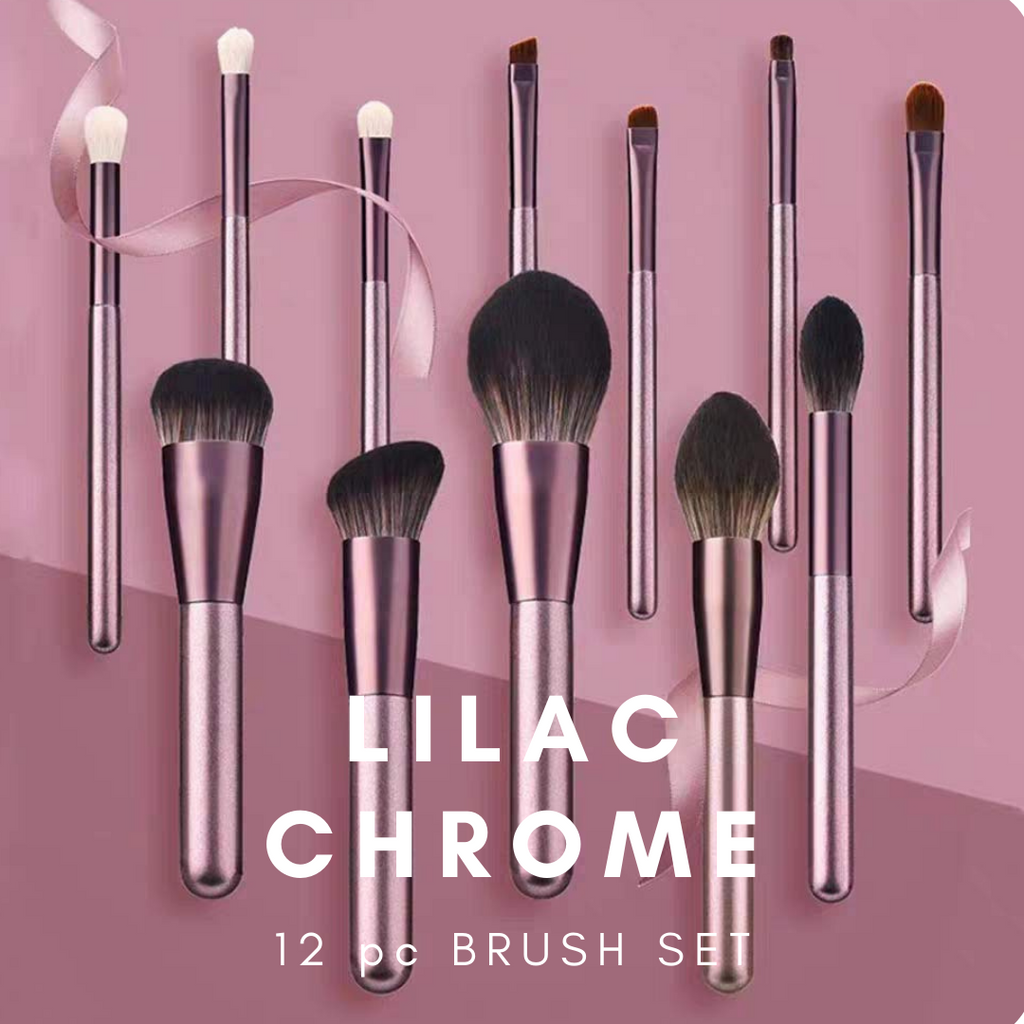 LILAC CHROME 12 PC Brush Set