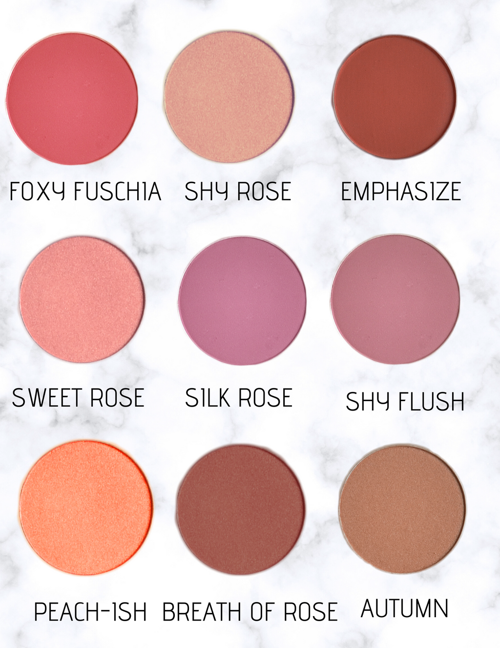 SINGLE BLUSH PANS- 12 SHADES