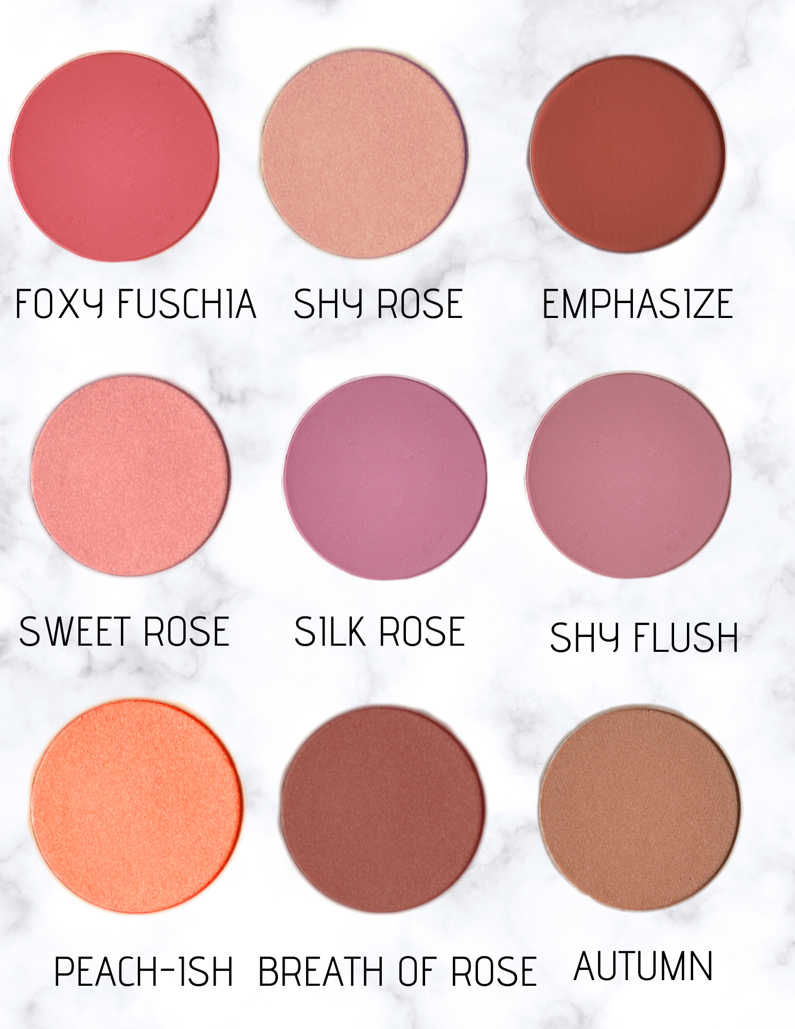 SINGLE BLUSH PANS- 12 SHADES
